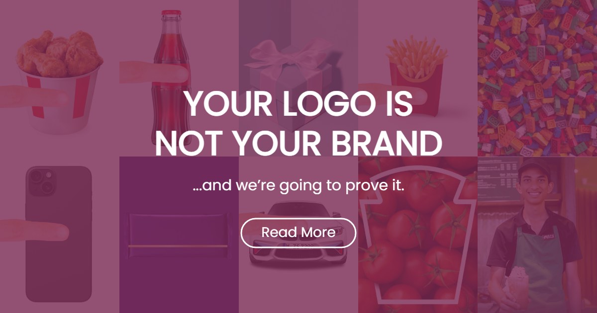 Your Logo Is Not Your Brand: famous brands with their logos covered